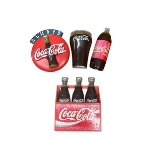 Mini Coca-Cola Collectible Bottles & Accessories Set